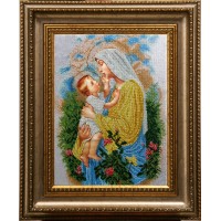 Рисунок на канве для вышивания бисером "Дева Мария Розария"