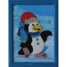 Рисунок на ткани для вышивания бисером "Пингвин"