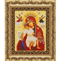 Схема для вышивания бисером Богородица Милующая (Достойно есть)