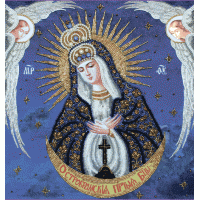 Набор для вышивания бисером "Богородица Остробрамская с Ангелами" (Икона)