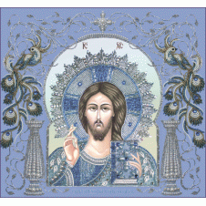 Набор для вышивания бисером "Христос Вседержитель в рамке" (Икона)