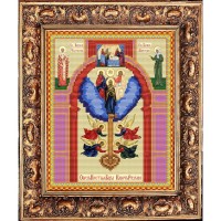Схема для вышивания бисером Икона Пресвятой Богородицы "Ключ разума" 