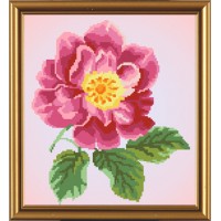 Рисунок на ткани для вышивания бисером "Цветок шиповника"