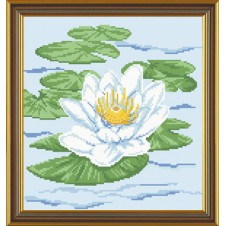 Рисунок на ткани для вышивания бисером "Кувшинка"