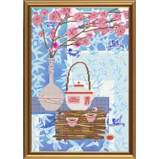 Рисунок на ткани для вышивания бисером "Чайная церемония. Яньча"