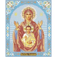 Рисунок на ткани для вышивания бисером "Богородица Знамение"