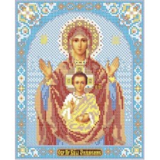 Рисунок на ткани для вышивания бисером "Богородица Знамение"