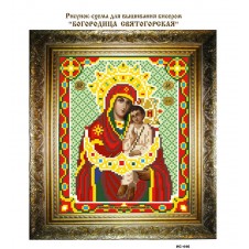 Рисунок-схема для вышивания бисером "Богородица Святогорская"