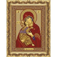 Рисунок на ткани для вышивания бисером "Богородица Владимирская (венчальная пара)"