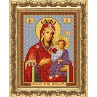 Рисунок на ткани для вышивания бисером "Иверская Пресвятая Богородица"