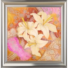 Рисунок на ткани для вышивания бисером "Нежные лилии"