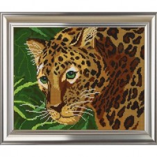 Рисунок на ткани для вышивания бисером "Леопард"
